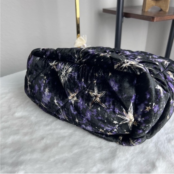 ⭐️🌴NWT Johnny Was Los Angeles Stardust Quilted Velvet Tote Designer Logo Purse - Picture 5 of 7